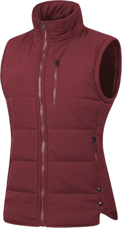 Chrisuno Women's Winter Vests Outerwear Lightweight Quilted Puffer Utility Vest X-Large Burgundy