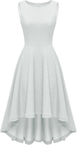 Bbonlinedress Modest Homecoming Dresses 2024 Hi-Lo Glitter Formal Cocktail Prom Party Wedding Guest Bridesmaid Dress