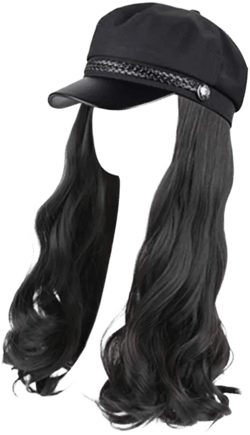 Lurrose Womens Wigs Ponytail Wigs Cap Wig Hair Extensions Wig Hat with Curly Hair Extensions Hat Women Adjustable Hat with Synthetic Wig Attached Hat Wig Curly Hair Wigs Ponytail Wigs