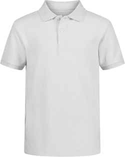 IZOD boys School Uniform Short Sleeve Polo Shirt, Button Closure, Comfortable & Soft Pique Fabric 8 White
