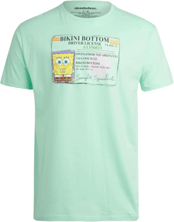 Nickelodeon Men's Graphic Tee - Spongebob Squarepants and Patrick Star Bikini Bottom Short Sleeve T-Shirt (Sizes: S-XXL)