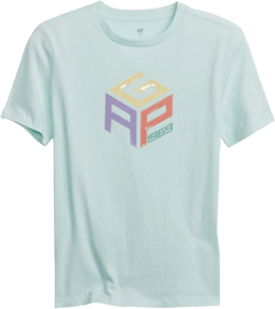 GAP Boys' Short Sleeve Logo T-Shirt Large Azul