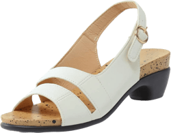 AMDBEL Orthopedic Wedge Sandals for Women Dressy, Wedge Sandals for Women Comfortable, Orthotic Wedge Sandals for Women Open Toe Sandals Casual Heeled Sandals with Ankle Strap, 10, Z1-white