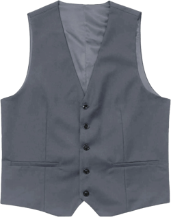 Maiyifu-GJ Men's Formal Business Waistcoat Sleeveless Slim Fit Wedding Vests Casual Vest with 3 Pockets for Suit or Tuxedo X-Large Grey