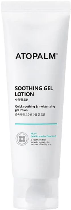 ATOPALM Soothing Gel Lotion 4 Fl Oz, Cooling and Calming Moisturizer for Sensitive, Eczema Prone, Heat Rash Skin, Redness Relief, Lightweight Mild Face and Body Lotion for Baby, Korean Skincare Original