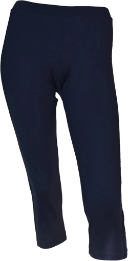 Private Island Sports Women UPF 50+ Capri Leggings Swimsuit Pants Beach Bathing Swim Rash Guard Bottom (RLCP) XX-Large Navy With Velvet Navy