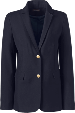 Lands' End School Uniform Women's Hopsack Blazer 8 Deep Navy