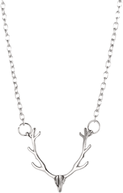 Ailiessy Deer Antlers Choker Necklace Cute Animal Elk Head Pendant Necklace for Women Trendy Christmas Jewelry Gifts silver