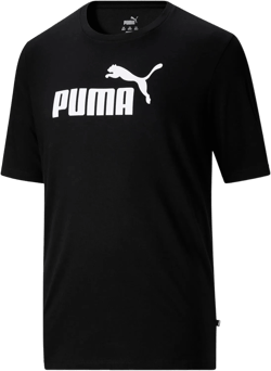 PUMA Men's Essentials Logo Tee, Grey, Standard Length, Classic Fit, Short Sleeve, Cotton 100%, T-Shirt, Sports, 586253-07