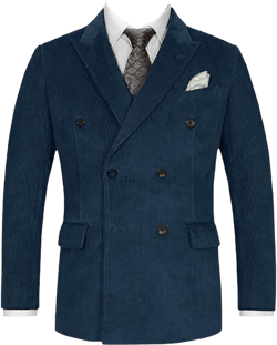 Men's Corduroy Sports Coats Casual Dress Blazer Stylish Lightweight Suit Jackets 46 Navy