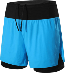 Maiyifu-GJ Men's Running Athletic Shorts Quick-Drying Lightweight Workout Shorts Breathable Training Short Pants with Pockets Small Light Blue