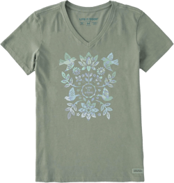 Life is Good Women's Crusher Tee Shirt, Short Sleeve Cotton Graphic T-Shirts, Folk Art Garden Tie Dye at Amazon Women’s Clothing store