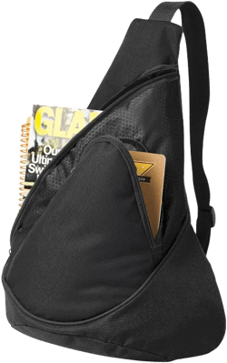 Port Authority Honeycomb Sling Backpack - Lightweight and Versatile Crossbody Bag Trendy Stylish and functional - Black