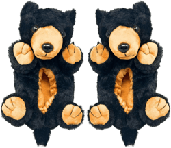 ooohyeah Funny Animal Hug Slippers for Women, Cute Plush Cozy Warm Slippers, Novelty Slippers with Grippers 7-8 Homer the Black Bear