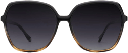 ZENOTTIC Polarized Sunglasses for Women Vintage Oversized Square Sun Glasses Ladies Shades UV400 Protection C03 Black-demi