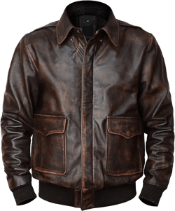 Air Force A-2 Leather Bomber Jacket Men - G1 Cockpit Pilot WW2 Genuine Leather A2 Distressed Biker Jacket Men Medium Brown Leather Jacket