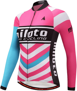 Women's Cycling Jersey Long Sleeve Bike Jacket Biking Shirt Quick Dry Breathable Mountain Bicycle Clothing Large Long-jersey22