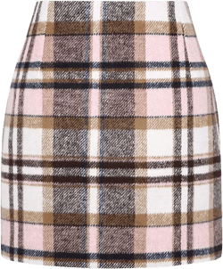Womens High Waist Plaid Skirt Bodycon Pencil Wool Mini Skirts Grass Table Skirt