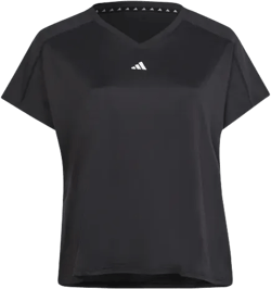 AEROREADY Train Essentials Minimal Branding V-Neck Tee (Plus Size)