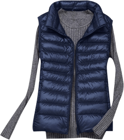 Womens Vests Puffer Jackets Sleeveless Winter Coats Warm Stand Collar Lightweight Quilted Jackets Casual Down Coat Vest