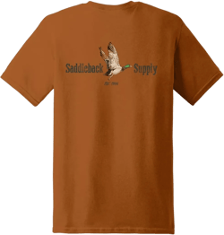 Saddleback Supply Men's Shoot 'Em Logo Heavy Cotton Hunting Tees X-Large Texas Orange / Shoot 'Em Logo