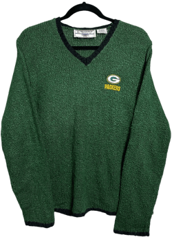 Vintage NFL Green Bay Packers Womens Acrylic Pullover Knit Sweater Size L