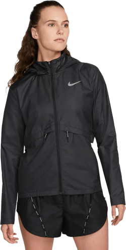 Nike Essential Lightweight Women's Hooded Running Jacket (as1, alpha, m, regular, regular, Black)