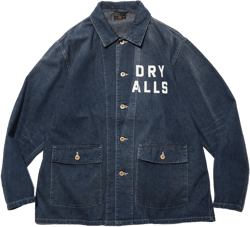 MILITARY DENIM COVERALL JACKET "INDIGO"