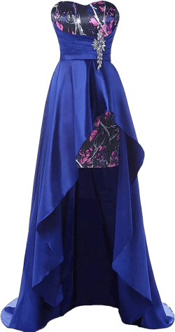 DINGZANCAMO High Low Camo Country Wedding Dress Evening Formal Bridesmaid Dresses 2025 20 Camo and Royal Blue