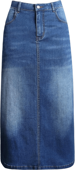 Women's Maxi Pencil Jean Skirt- High Waisted A-Line Long Denim Skirts for Ladies- Blue Jean Skirt Blue (Straight) 20