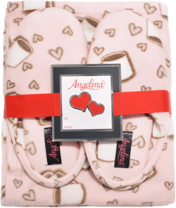 Women's Cozy Fleece Blanket with Slipper (1-Pack)