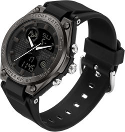 findtime Womens Digital Watch Sport Waterproof Watch Analog Military Tactical Watches LED Backlight Alarm Stopwatch Wrist Watches black