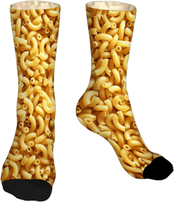 Pehede Unisex Funny Socks Gifts for Women Mens Novelty Socks black toes Italian Macaroni Pasta