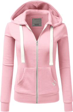 DOUBLJU Lightweight Thin Zip-Up Hoodie Jacket for Women with Plus Size 3X B_candypink