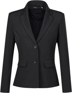 YYNUDA Women's Casual Long Sleeve Two Button Suit Jacket Work Office Blazer Jacket Large Black