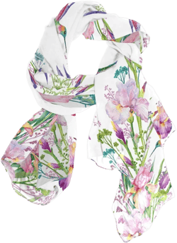 Pink Exotic Flowers Flying Hummingbird Women Long Silk Scarf, Shawl Chiffon Large Stole Headscarf, Lightweight Sunscreen Satin Scarves Wraps for Wedding Party Gift
