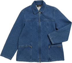 Denim Stitch zip up jacket by Stephen Y