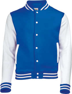 Unisex Varsity Jacket Small Royal Blue/White