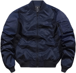 HARGLESMAN Men's Lightweight Warm Bomber Jacket with Zipper Pockets(S-3XL) Small Navyblue
