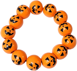 Personalized Spider Pumpkin Beads Bracelet Halloween Wooden Bracelet Holiday Party Jewelry Gift for Women