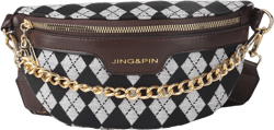 Women's Fanny Pack PU Leather Sports Bag Fashionable Waist Bag Crossbody Shoulder Bag Chest Bags Female Belt Bag with Chain for Traveling Shopping Dating Unique Mothers Day Gifts for Mom
