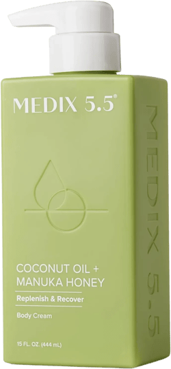 Medix 5.5 Coconut Body Lotion + Manuka Honey Cream, Coconut Oil Lotion For Women & Men, Natural Coconut Cream Moisturizer Body Butter Skin Care Balm For Stretch Marks, Cellulite, 15 Fl Oz 15 Fl Oz (Pack of 1) Coconut Oil Cream