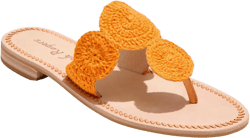 Jack Rogers Women's Jacks Crochet Sandals Flat 9.5 Apricot