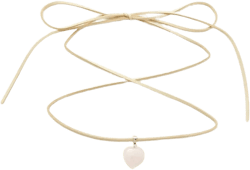 Faux Stone Heart Choker Necklace