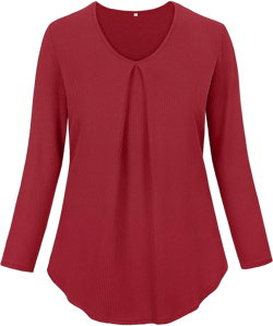 TIYOMI Plus Size Tunic for Women Long Sleeves Tops Flowy Hem Casual Floral Print Fall Winter Loose Fit Shirts XL-5XL 14W-28W #9_ F135_ Wk _ Hon XX-Large