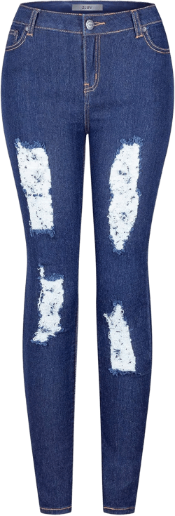 BodiLove Women's High Waist Rise 5 Pockets Skinny Comfy Jeans Zip Button Closure 3863 Dark Denim 15