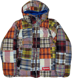 Supreme Madras Reversible Down Puffer Jacket ( XL )