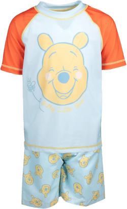 Disney Winnie the Pooh Toddler Boys Rash Guard and Swim Trunks Outfit Set Infant to Toddler