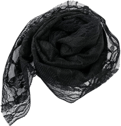 Lace Shawl Mantilla Veil Lightweight Scarf Fashion Floral Shawls And Wraps For Women Latin Mass Veil For Bride Lace, Black
