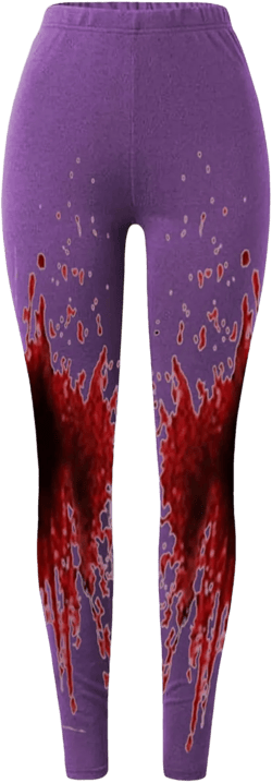 Women's Sugar Halloween Leggings Halloween Print Collection High Waist Women Leggings Printed Halloween Stretchy H-purple X-Large
